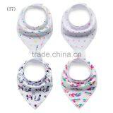 High Quality Cotton Baby Bandana Bib Plaid Organic Bamboo Terry Cloth Bib Drool Triangle thumbnail-5