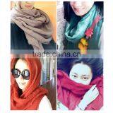 B22514A Ladies Large Cotton Scarves Autumn/winter Fringes Cotton Scarf thumbnail-1