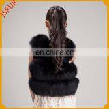 High Quality Womens Fashion Black Fur Gilets/waistcoat thumbnail-2