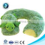 ICTI Standard Factory Custom Kids Travel Neck Pillow Cute Plush Green Turtle u Shape Animal Cushion thumbnail-1