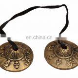 Vintage-Tibetan-Buddhist-Tingsha-Bells-Handcrafted-in-Nepal-Om-Mani-Padme-Hum Small Tibetan Tingsha Cymbals Bell Om Mani Padme thumbnail-1