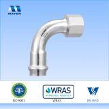 Stainless Steel Elbow 90 Degrees With Female Thread V Profile Press Fitting thumbnail-1