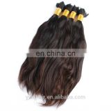 30-100cm Brown Color 8A Grade raw virgin unprocessed bulk human hair virgin indian hair ponytail bulk human hair