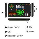 H402 Universal Car GPS Speedometer HUD MPH / KM/H USB Plug & Play Overspeed Warning Car HUD Head-up Display OBD2 II Overspeed Warning Speed Projector Voltage Alarm thumbnail-4