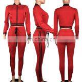 Women Sexy Letter Printing Crop Top Workout Legging Casual Tracksuit Set thumbnail-5