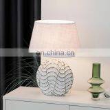 Популярный настольный ламп для отелей и домов с тиснением, керамический, белый, из фарфора