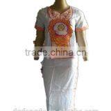 Direct Manufacturer Bazin Linen Embrodiery Dress African Dress for Women-D546 thumbnail-1