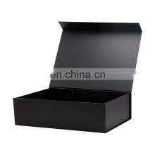 Luxury Large Plain Black Magnetic Closure Flip Top t Shirt Retail Packaging Gift Boxes thumbnail-5