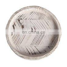 Farmhouse White Lazy Susan Round Tray Vintage Style Turntable Cabinet Organizer thumbnail-4