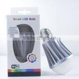No Need WiFi Controller Direct Connect E27 Base Smart WiFi LED Bulb With English/Spanish APP for Both Android And IOS Smartphone
