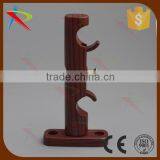 Wall Install Curtain Pole Double Bracket With Surface Wooden Plated thumbnail-1
