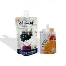 Food Grade Soft Beverage Squeeze Baby Food Liquid Stand up Juice Pouch With Spout