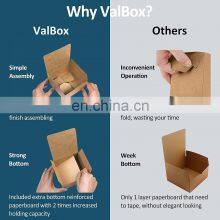 Custom Logo Brown Paper Gift Box With Lid Packaging Box Kraft Paper for Bridesmaid Proposal Wedding thumbnail-5