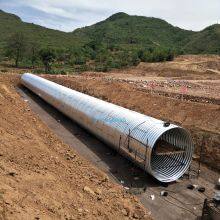 Metal Culvert Pipe Two Plates Assembled Large Diameter Corrugated Pipe Supplier thumbnail-3