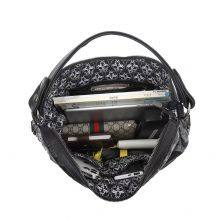 Punk Style Unisex Leather Handbag Large Capacity Portable Rivet Bag thumbnail-4