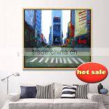 Knife City Street Landscape Canvas Oil Painting thumbnail-1