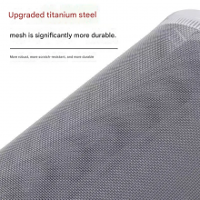 Rustproof Titanium Steel Mesh Magnetic Door Curtain With Reinforced PVC Frame thumbnail-1