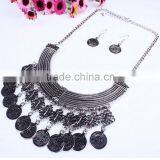 Latest American and European Fashion Exquisite Antique Coin Pendnat Necklaces Set thumbnail-2