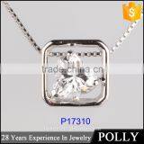 2015 Hight Quality 18k White Gold With 3 Layer Engagement Necklace thumbnail-6