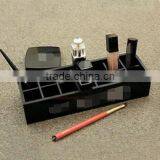 Black Acrylic Lipstick Holder Cosmetic Makeup Brush Organizer Display Stand Case