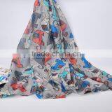 2016 High Quality WOMAN SCARF Cotton Voile Scarves Solid Warm Autumn and Winter Scarf Shawl Elephant Printed Supplier's Choice thumbnail-4