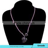 Catholic Heart Necklace,Double Heart Necklaces for Women,Silver Christian Necklace 2015 thumbnail-2