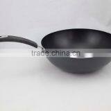Durable Forged Hard Anodized Aluminum Non Stick Wok Flat Pan Cookware thumbnail-1