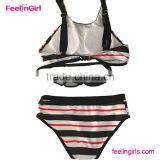 2016 Cute Girl Dot Print High Wait Bow Bikini Bathing Suit thumbnail-3