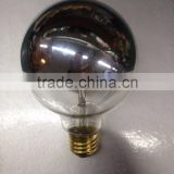 G125 led Filament bulb globe light half silvery chrome/mirror reflector 4watt 6w 8w e26/e27 b22 120v 230v