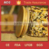 Clear Honey High Borosilicate Environmental Glass Jar With Wooden Lid Supplier's Choice thumbnail-5