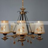 Modern wood chandelier&glass pendant lamp 6879-5