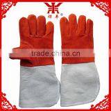 Different Types Cow Leather Red Gauntlet Welding Glove thumbnail-1