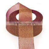 Wholesale Polyester Gold/Silver /pink Metallic Foil Ribbon thumbnail-2