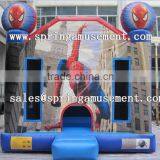 cool spiderman inflatable jumping castles with hook and loop fastener for sale sp-pp013