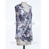 Latest Designs New Style Spandex Printed Sleeveless Lady Blouse & Top for Women thumbnail-3