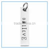 Stainless Steel Rectangle Inspirational Tag