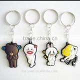 Cute PVC Key Holder Chain Keyring Customized Phone Keychain