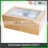 BOSHANG Wooden 10 Watch Box With Drawer thumbnail-2