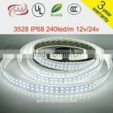 Smd3528 Ip68 240led/m Strip Tape White Flexible LED Strip Double PFC ww cw