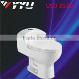 cheap price bathroom wc toilet one piece toilets Siphonic S-trap 300mm toilet color toilet South America market Y8001