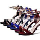 cx212 latest lady high heel sandal ankle strap shoe