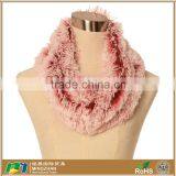 Women's Pink Neck Wrap Faux Fur Scarf