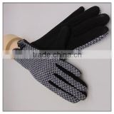 Girl Style Colorful Poly Cotton Knitted Gloves Work Gloves