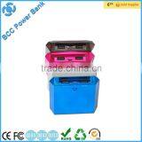 Bling Double USB Portable Rohs Power Bank With 18650 Battery
