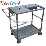 NL12302 galvanized treatment trolley for poultry use
