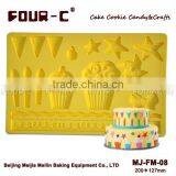 3D Kids Party Silicone Gum Paste Mold,fondant Mold