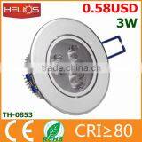 Cheap Price Indoor 3W Recessed Downlight Led