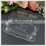 Laser Cut Acrylic Clear Wedding Cards For Friends Invitation thumbnail-1