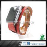 Trade Assurance Custom Logo Accept Sport Leather Western Watch Band for Apple thumbnail-1