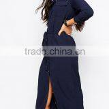 Women's Casual Long Dress Long Sleeve Fork Maxi Dress thumbnail-2